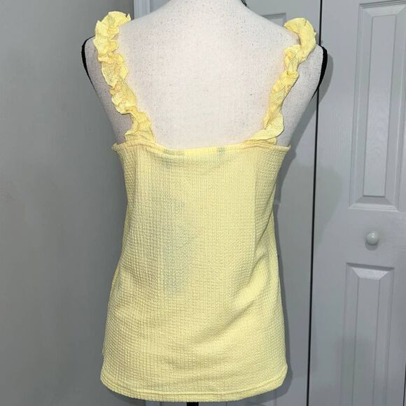Vero Moda Yellow Pam Ruffle Strap Tank Top - M (NWT) - Picture 6 of 12